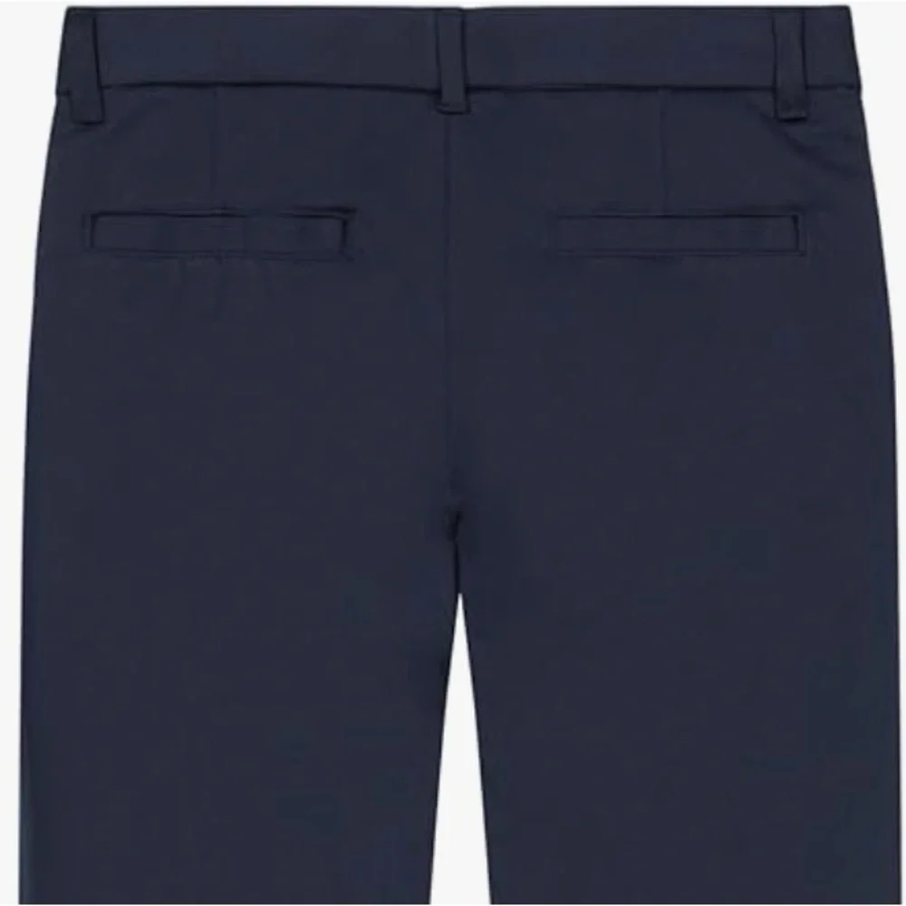 Nautica Boys' School Uniform Warp Knit Pants, Flat Front & Zipper Closure